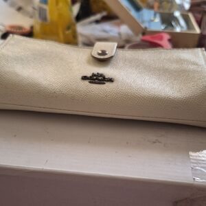 Coach Cream Textured Women's Wallet